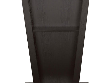 2 Shelf Console Table With V Shape Design - Brown