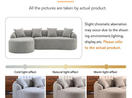 Combined Sofa With 4 Pillows