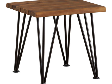Zion - Outdoor Industrial Iron And Coffee Table - Teak
