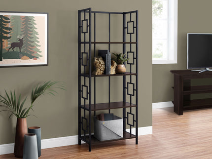 Bookshelf, Bookcase, Etagere, 4 Tier, For Office, Contemporary & Modern - Espresso