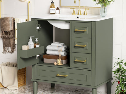 Traditional Bathroom Vanity Set With Soft Close Doors