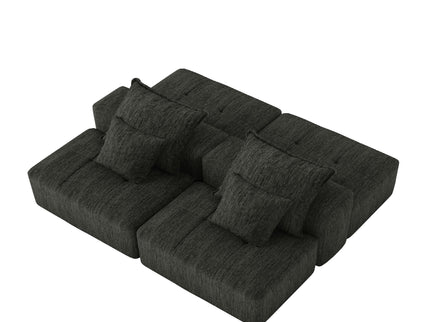 Modern Oversized Diy Combination Modular Sectional Sofa With Pillows