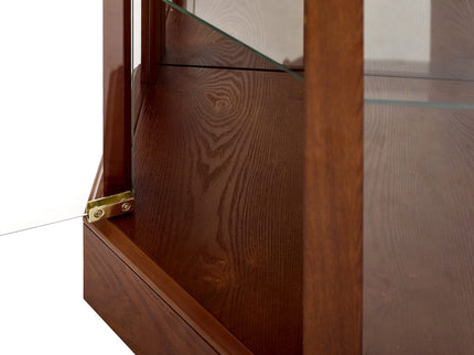 6 Shelf Lighted Corner Curio Cabinet With Adjustable Tempered Glass Shelves And Mirror Back (E26 Light Bulb Not Included)
