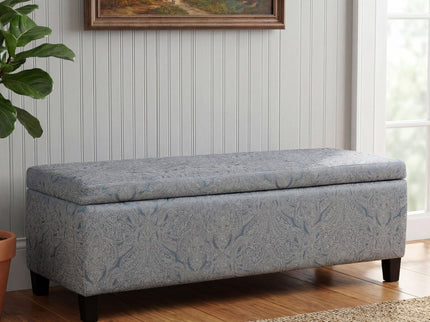 Indoor Storage Ottoman Bench With Hidden Storage - Pattern