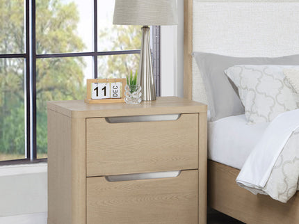 Mirador - 2 Drawer Nightstand Bedside Table - Natural