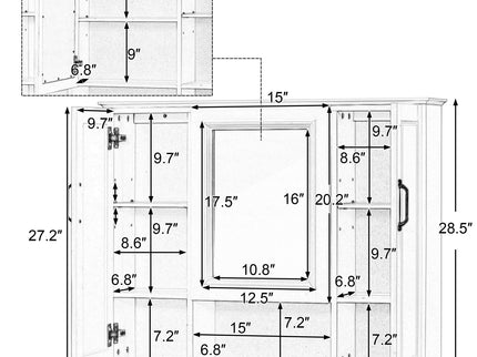 Modern Wall Mounted Medicine Cabinet With Mirror