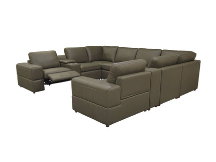 Upholstered Large Arms Sectional With Recliner Seats