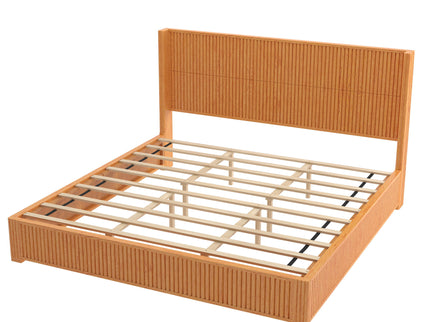 Platform Bed Frame With Headboard, Floor Standing Design