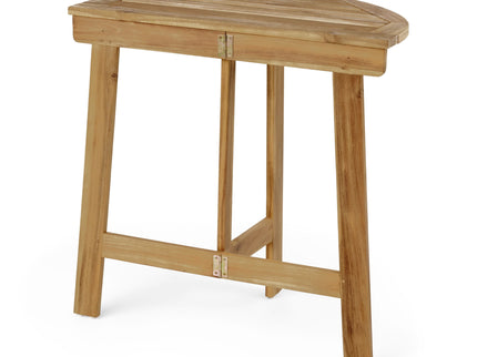Outdoor Half Round Folding Acacia Wood Bistro Table