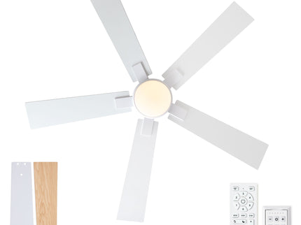 Reversible Motor Integrated LED Dimmable Ceiling Fan With Light