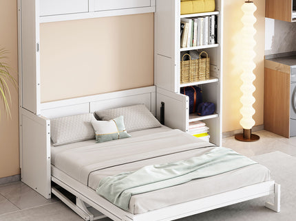 Sturdy Murphy Bed With Desk And Bookshelf