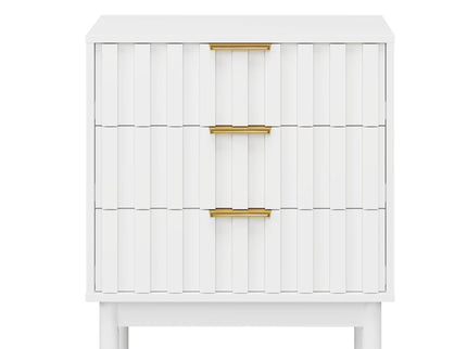 Fluted 3 Drawer Dresser