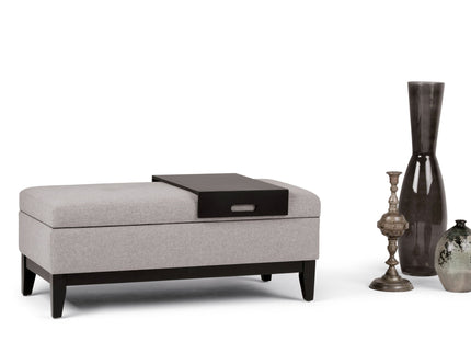 Oregon - Contemporary Storage Ottoman Bench With Tray