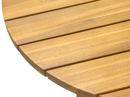 Outdoor 3 Pieces Dining Set, Round Bistro Set - Teak