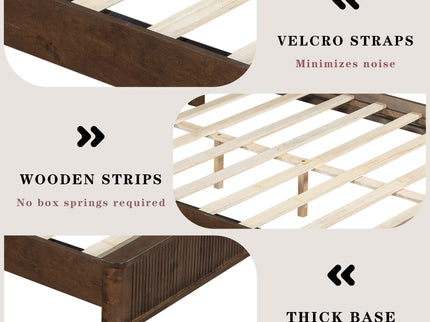 Platform Bed Frame With Tall Headboard