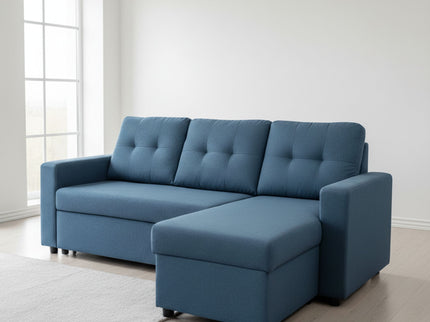 Convertible L Shaped Sectional Sleeper Sofa Bed, Saving Pull Out Couch