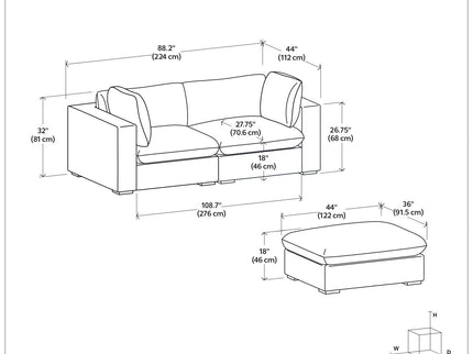 Jasmine - Handcrafted Sofa And Ottoman