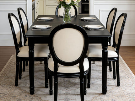 Upholstered & Round Back Dining Chairs (Set of 2)