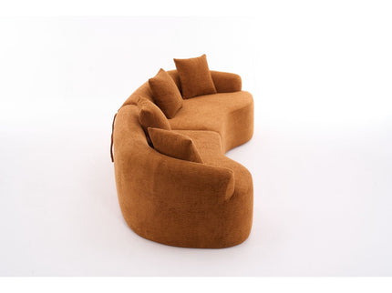 4 Seater Sofa With Fabric, 30D, 60 Hardness Full Sponge, 4 Pillow For Living Room, Home Furniture Sleeper Sectional Sofa For Apartment