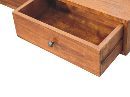 Lunar - 2 Drawer Wall Mounted Console - Brown