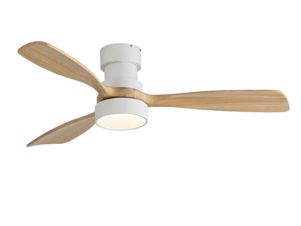 48" Ceiling Fan With Light And App Control, Quiet DC Motor, 6 Speed Fan, Dual Mounting - White