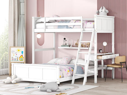 Full Over Full Bunk Bed With Desk