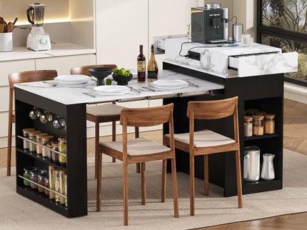 Extendable Dining Table With Folding Top