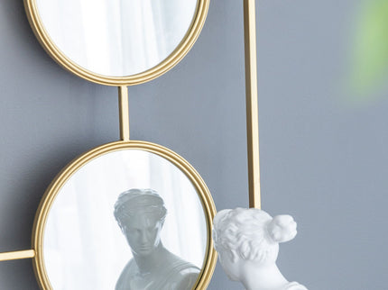 3 Mirror Piece Wall Mirror InRectangular Frame, Home Wall Decor For Bedroom Living Room