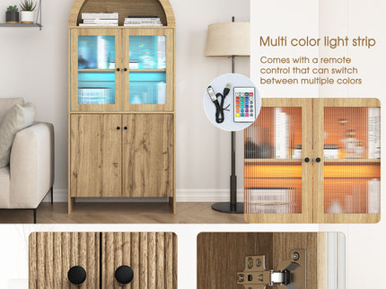 Modern Tech Inspired Dome Cabinet With LED Lighting