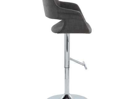 Vintage Flair - Mid Century Modern Adjustable Barstool & Straight T Footrest (Set of 2)