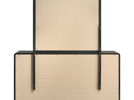 Burton - 6 Drawer Dresser With Mirror - Black