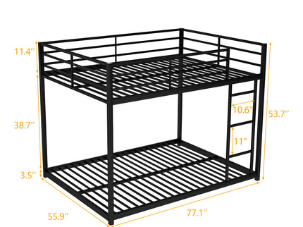 Metal Bunk Bed, Low Bunk Bed With Ladder