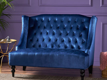 Nurturing - Upholstered Loveseat With Wing Back And Diamond Tufting