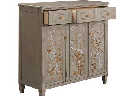 Dauphin - Handpainted Entryway Storage Cabinet - Gray Cashmere