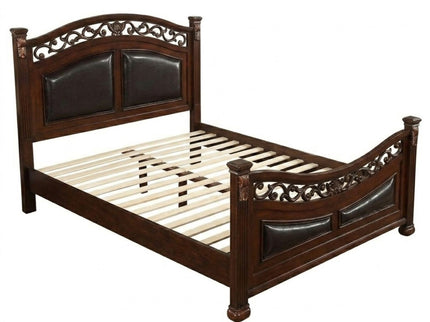 3 Piece Bedroom Set, Traditional Bed With 2 Nightstands