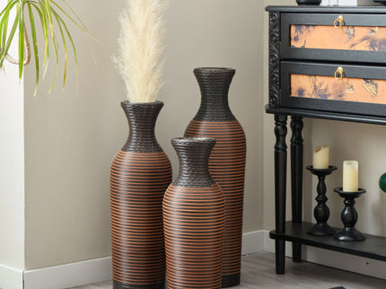 Classic And Neat Floor Vase, High Independent Flower Stand (Set of 3)
