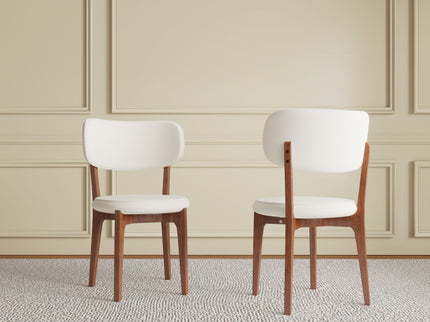 Modern Dining Chairs, Comfortable For Dining Room (Set of 2) - Orange