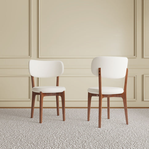 Modern Dining Chairs, Comfortable For Dining Room (Set of 2) - Orange