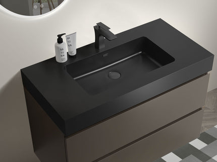 Alice - Bathroom Vanity With Sink, Large Storage Wall Mounted Floating Bathroom Vanity For Modern Bathroom, One-Piece Sink Basin Without Drain And Faucet