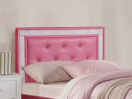 Glamours Style Bed With Diamond Tufted Padded Headboard