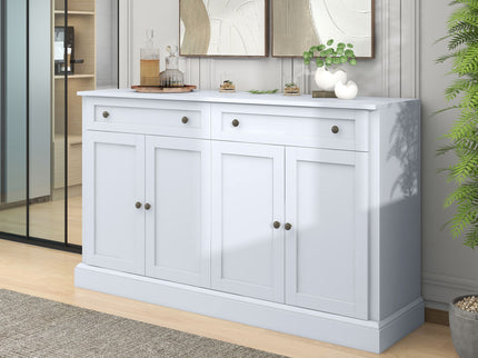 Kitchen Sideboard Storage Buffet Cabinet With 2 Drawers & 4 Doors Adjustable Shelves For Dining Room, Living Room