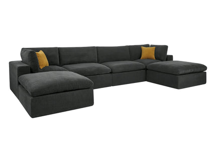 Custom Configuration Modular Sectional With Toss Pillows