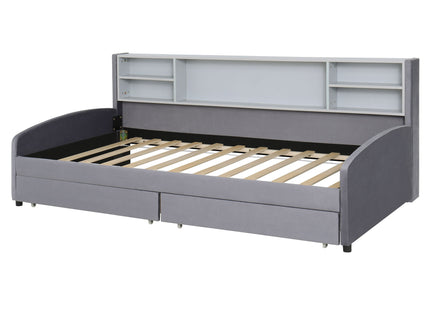 Luxurious Upholstered Platform Bed With Storage Drawers