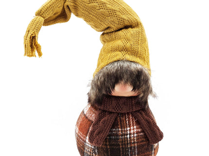 Gnomes Decorations, For Fall Thanksgiving Table Decorations (Set of 2) - Brown / Yellow