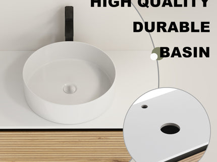 Wall Mounted Bathroom Vanity With Art Sink & 1 Soft Close Drawer