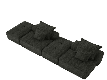 Modern Oversized Diy Combination Modular Sectional Sofa With Pillows