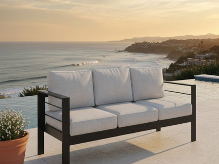 All-Weather Patio Sofa & Cushions, 3 Seat Outdoor Couch