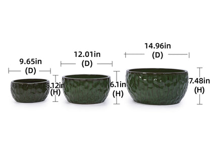 3 Pieces Ceramic Flowerpot