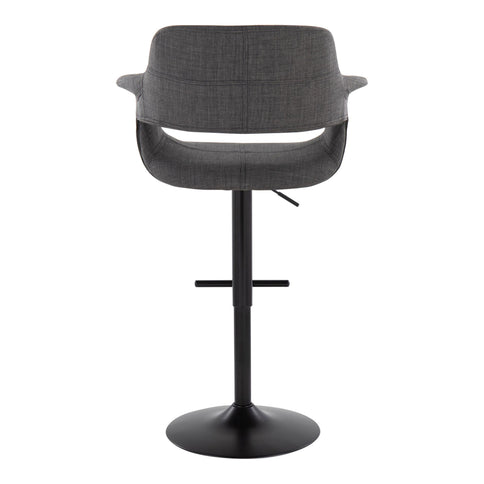 Vintage Flair - Mid Century Modern Adjustable Barstool With Straight T Footrest (Set of 2)