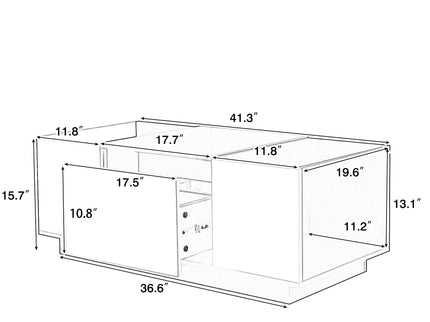 LED Coffee Table, Modern Center Table